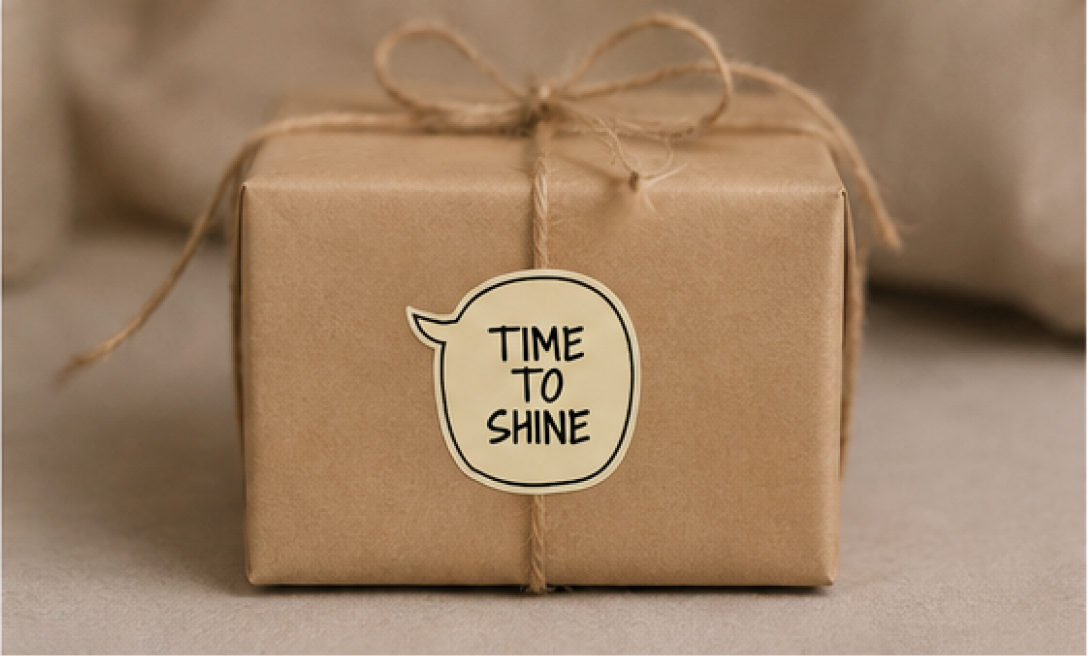 استیکر Time to Shine ضد آب- ۲ سانتی‌متر
