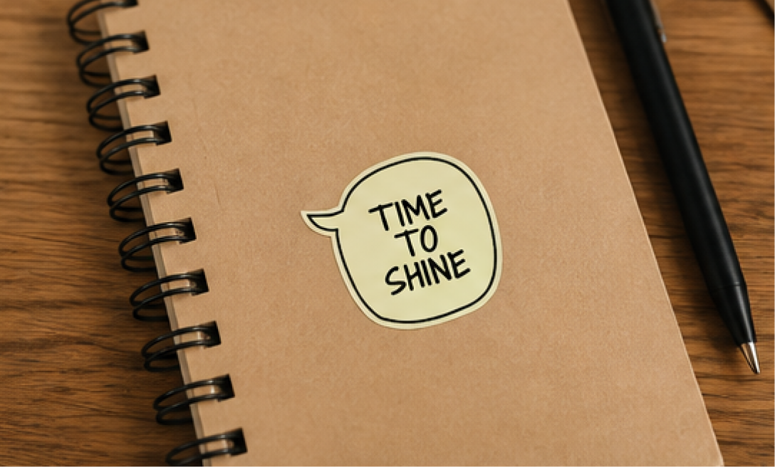 استیکر Time to Shine ضد آب- ۲ سانتی‌متر — تصویر 3