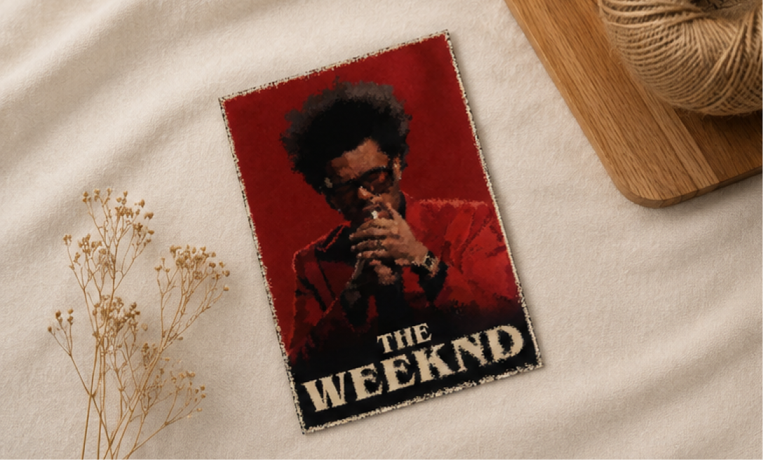 کارت پستال The Weeknd - پوستر A5 خواننده با طراحی هنری — تصویر 2