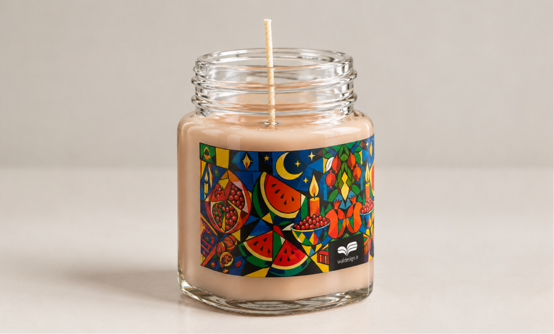خرید شمع معطر وانیلی شب یلدا - شمع یلدایی خاص و دست‌ساز