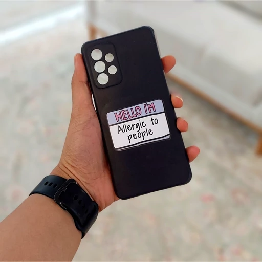 استیکر برچسب با متن انگلیسی Hello I'm Allergic to People — تصویر 3