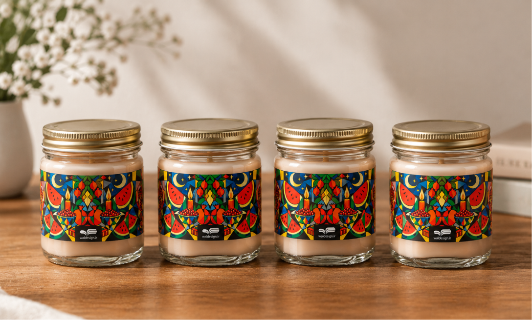 خرید شمع معطر وانیلی شب یلدا - شمع یلدایی خاص و دست‌ساز — تصویر 3